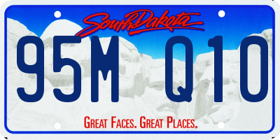 SD license plate 95MQ10