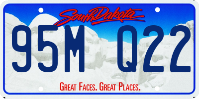SD license plate 95MQ22