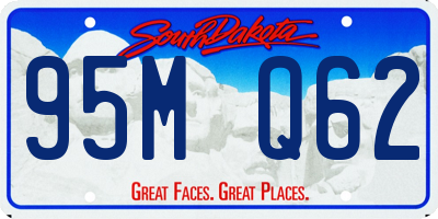 SD license plate 95MQ62