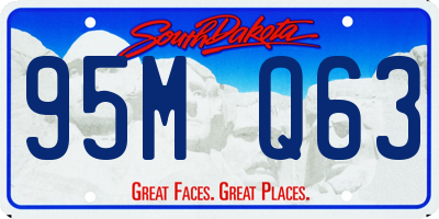 SD license plate 95MQ63