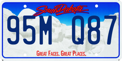 SD license plate 95MQ87