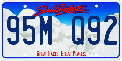 SD license plate 95MQ92