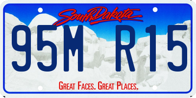 SD license plate 95MR15