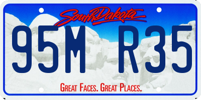SD license plate 95MR35