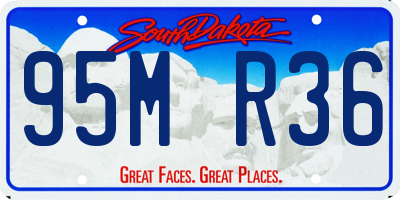SD license plate 95MR36