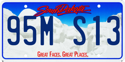 SD license plate 95MS13
