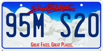 SD license plate 95MS20