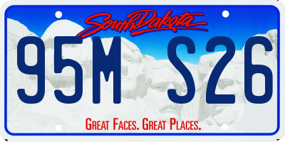 SD license plate 95MS26
