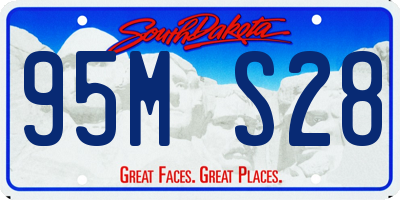 SD license plate 95MS28