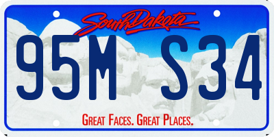 SD license plate 95MS34