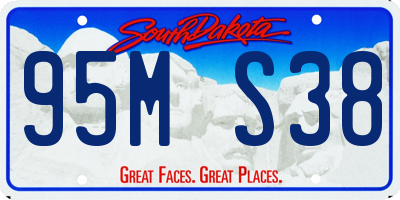 SD license plate 95MS38