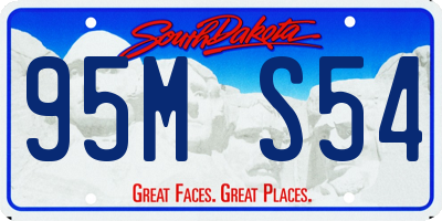 SD license plate 95MS54