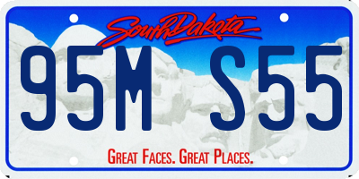 SD license plate 95MS55
