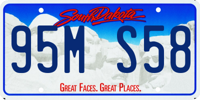 SD license plate 95MS58