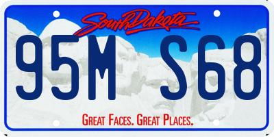 SD license plate 95MS68