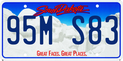 SD license plate 95MS83