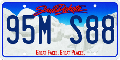 SD license plate 95MS88