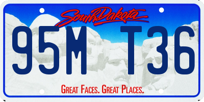 SD license plate 95MT36