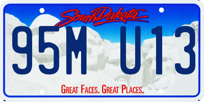 SD license plate 95MU13