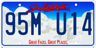 SD license plate 95MU14