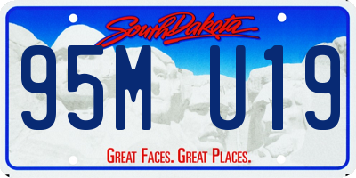 SD license plate 95MU19