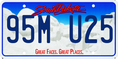SD license plate 95MU25