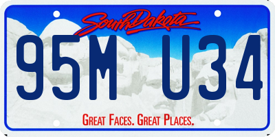 SD license plate 95MU34