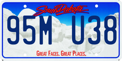 SD license plate 95MU38