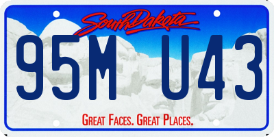 SD license plate 95MU43
