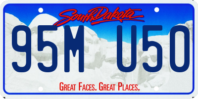SD license plate 95MU50
