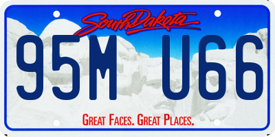 SD license plate 95MU66