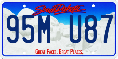 SD license plate 95MU87