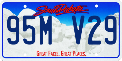 SD license plate 95MV29