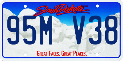 SD license plate 95MV38
