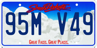 SD license plate 95MV49