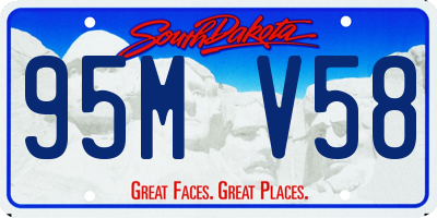 SD license plate 95MV58