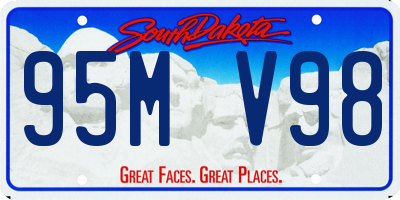 SD license plate 95MV98