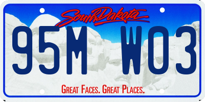 SD license plate 95MW03