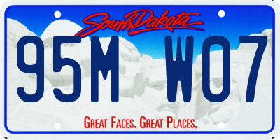 SD license plate 95MW07