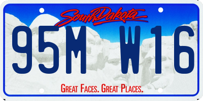 SD license plate 95MW16