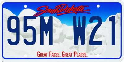 SD license plate 95MW21