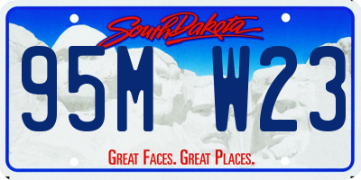 SD license plate 95MW23