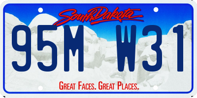 SD license plate 95MW31