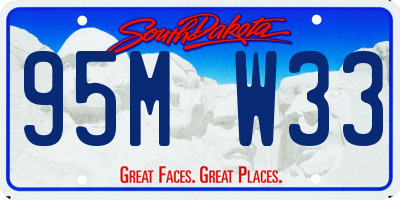 SD license plate 95MW33