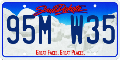 SD license plate 95MW35