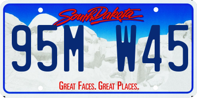 SD license plate 95MW45