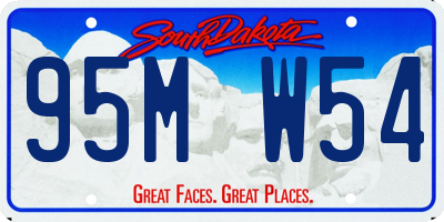 SD license plate 95MW54