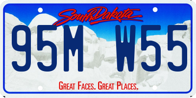 SD license plate 95MW55