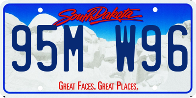 SD license plate 95MW96