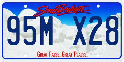 SD license plate 95MX28